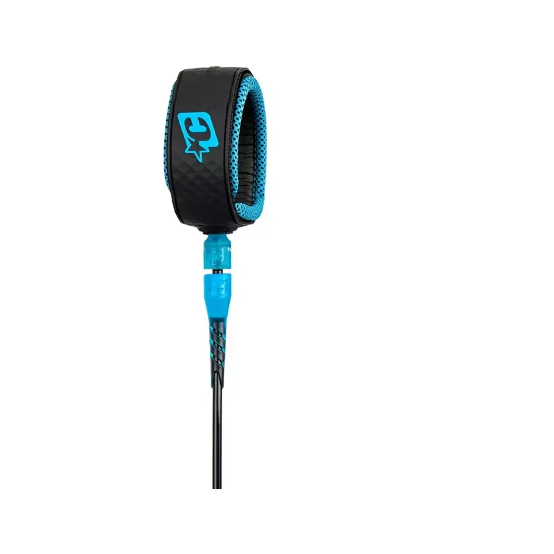 Leash surf-Creatures Reliance Longboard ANKLE Black/Cian Ausverkauf