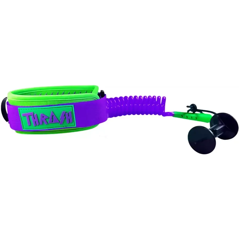 Nur Für Kurze Zeit Leash für bodyboard Thrash-Bizeps V-Grip 8mm Purple/Green