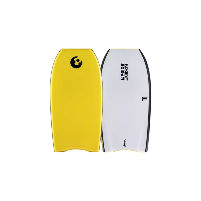 Bodyboard Pride Stereo PE HD Recycled Yellow/ White Nur Heute