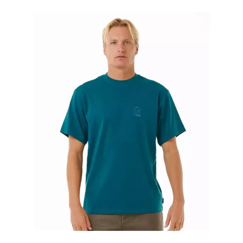T-Shirt Rip Curl Search Embroidery Green Preisreduziert