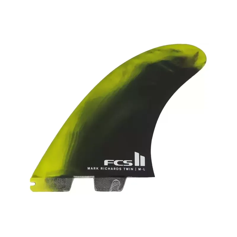 Neuheit Kiele twin fins FCSII Mark Richards PC + Stabilizer Black/Lime