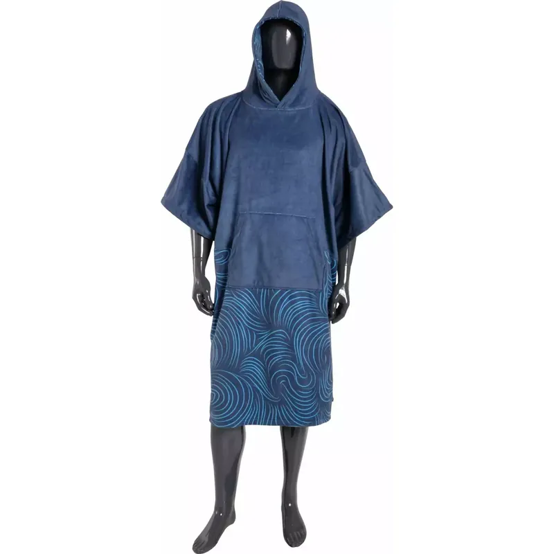 Letzte Chance Poncho handtuch Madness Navy Swirl
