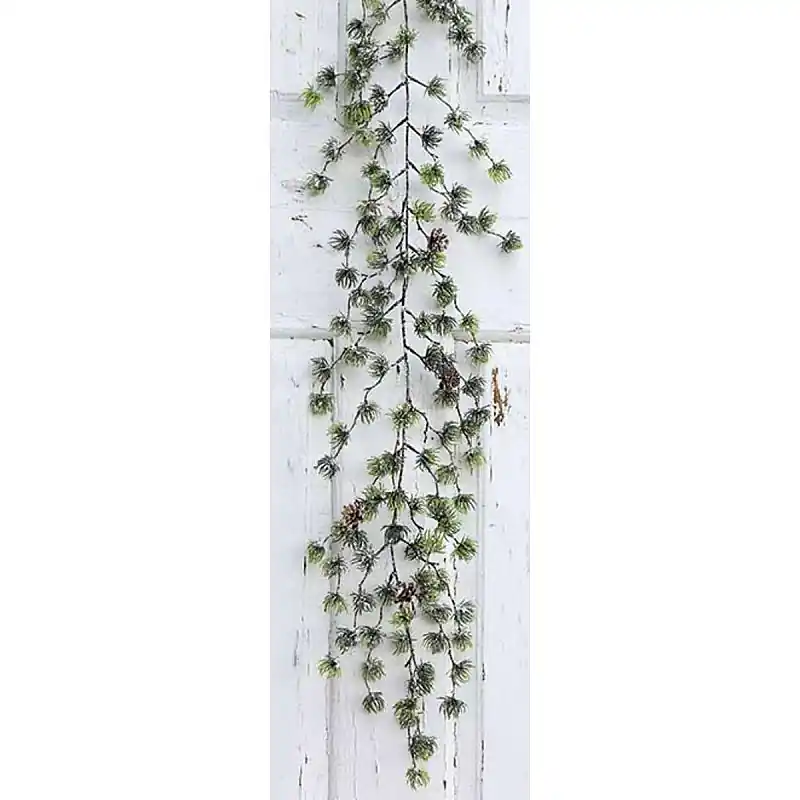 Garantierte Lieferung Künstliche Lärchengirlande mit Schnee, 144 cm, grün-weiß