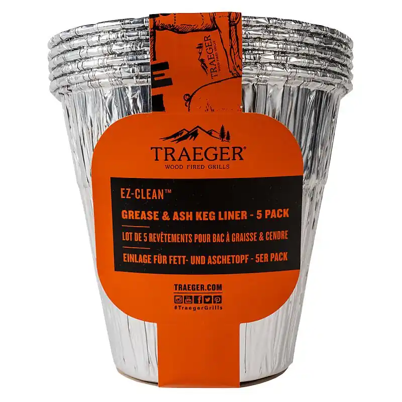 Neu Traeger Aluminiumeinsatz für EZ-Clean Fett- und Aschebehälter - 5er Pack