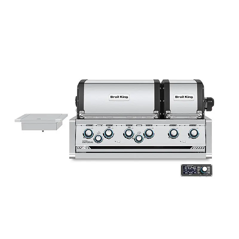 Broil King IMPERIAL QS 690 Einbau Gasgrill - Smart Grill mit iQue Intelligent Barbecue inkl. Drehspieß und Infrarot-Seitenkocher Ausverkauf