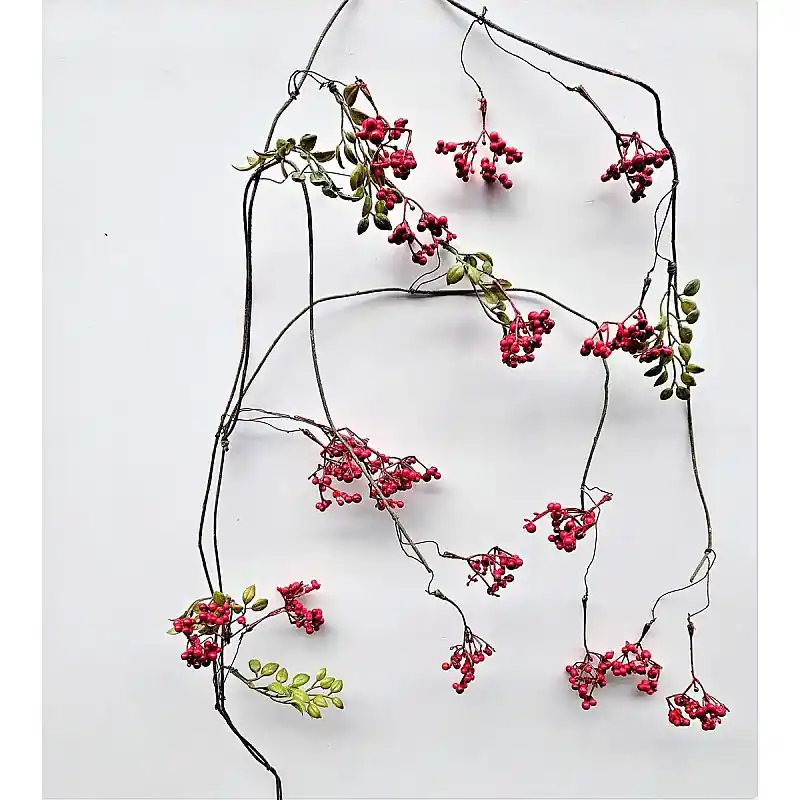 Künstliche Girlande mit künstlichen Beeren, 140 cm, grün-rot Jetzt Bestellen