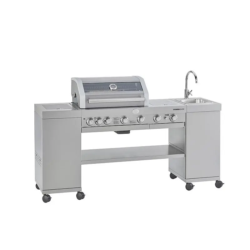 Online Kaufen Rösle Gasgrill BBQ-Kitchen VIDERO G4-SK Vario+ Edelstahl 50 mbar