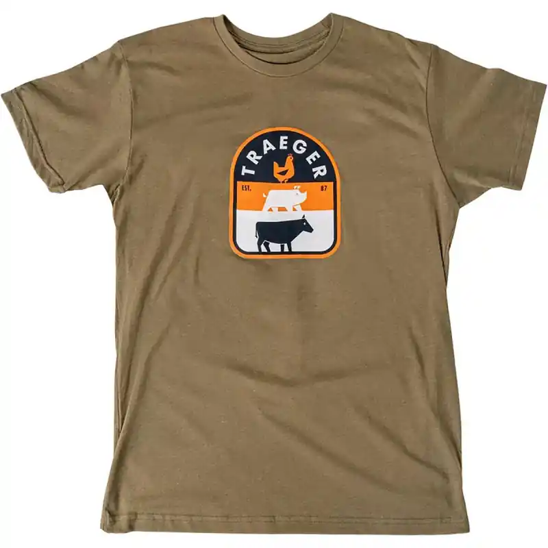 Preisknaller Traeger Animal Stack T-Shirt Grün XL, Unisex
