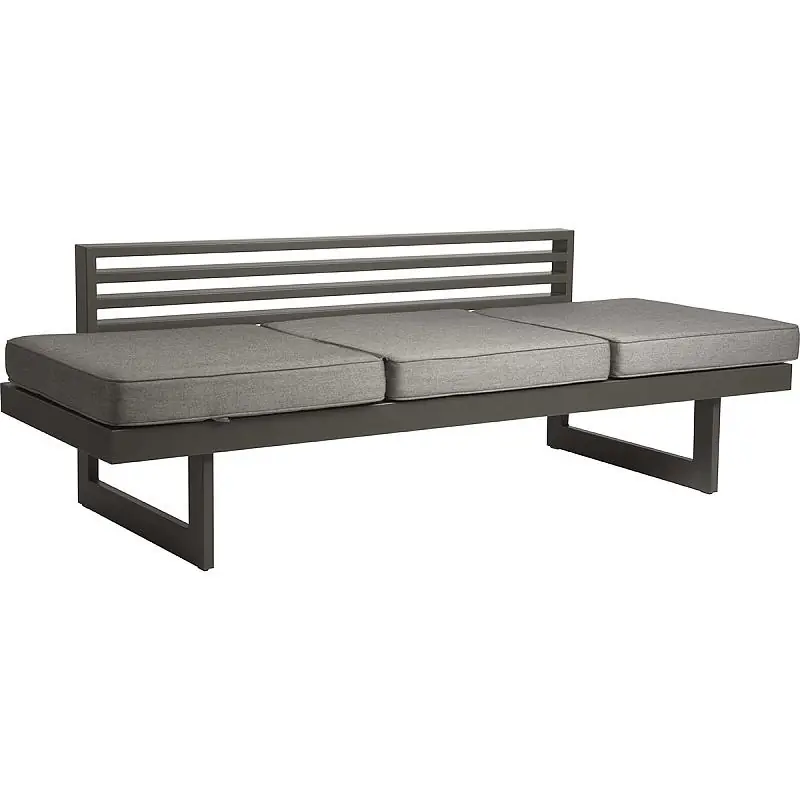 Dining-Bank/Liege New Holly Aluminium anthrazit Textilen karbon/Kissen 100% Polyacryl seidengrau Super-Preis