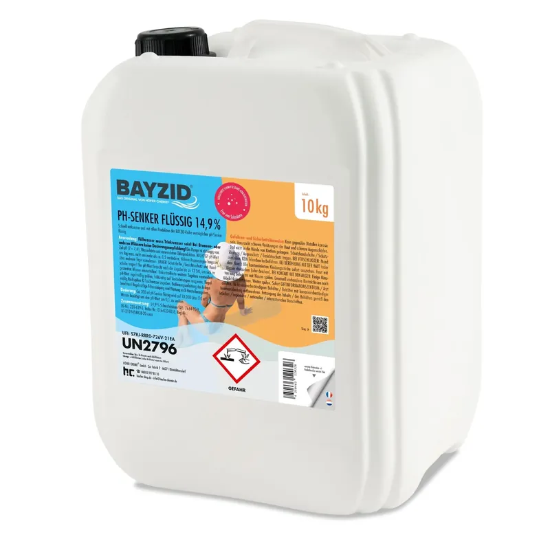 10 kg BAYZID® pH Minus flüssig 14,9% in Kanister Geprüft