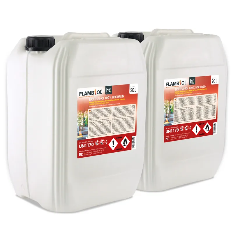 20 L FLAMBIOL® Bioethanol 100% Hochrein Direkt Vom Hersteller
