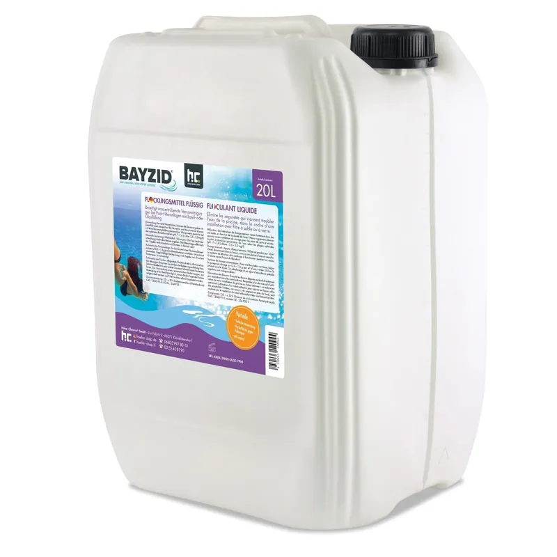 20 L BAYZID® Flockungsmittel flüssig für Pools für Kanister Echt