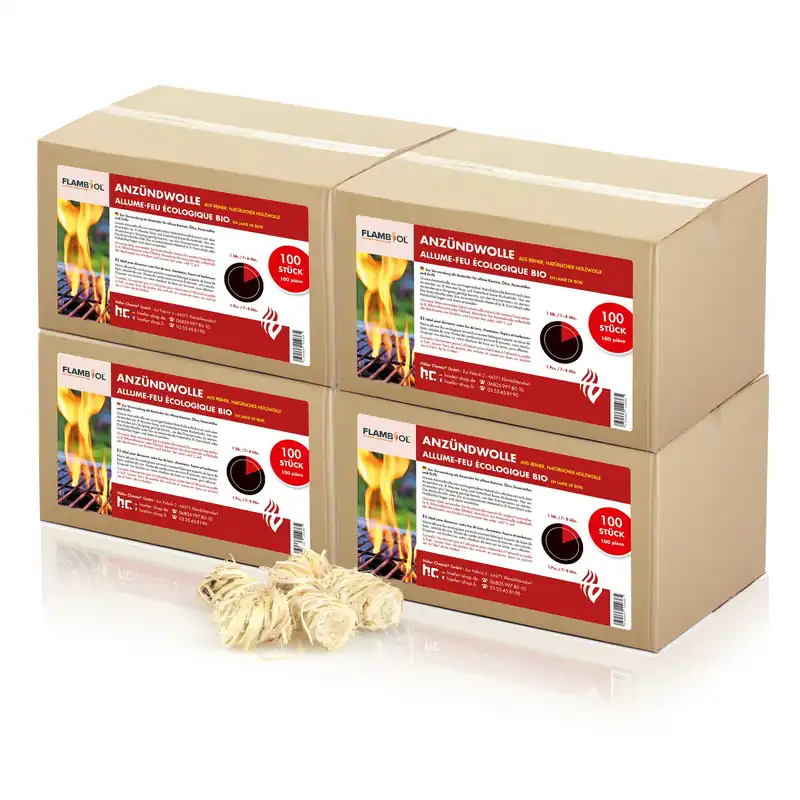 100 Stk. FLAMBIOL® Anzündwolle Top-Angebot