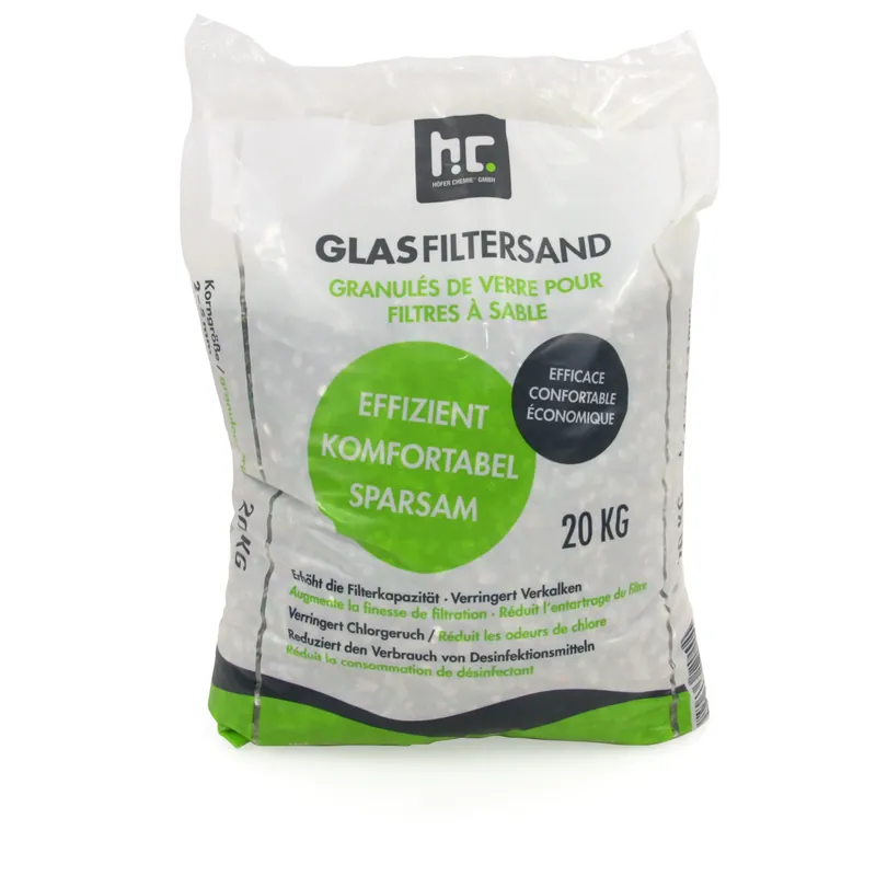 20 kg Spezial Glasgranulat für Sandfilteranlagen 2-5 mm Körnung Highlight