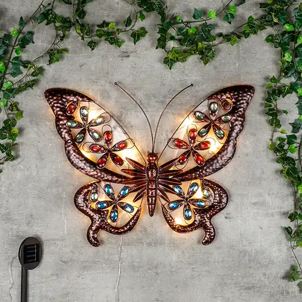 Wochenendangebot LED Solar Wandlicht - Schmetterling