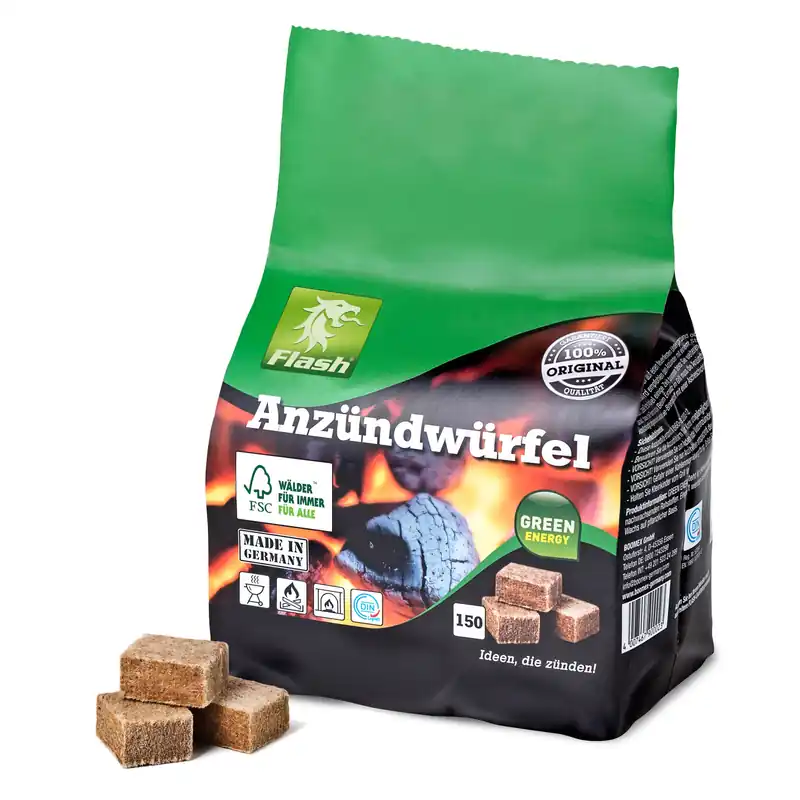 1 kg Öko Anzündwürfel Feueranzünder Grillanzünder Aktuell