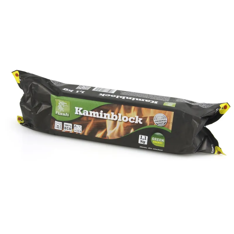 Sichere Zahlung 1,1 kg Kaminblock aus Sägespäne & Pflanzenwachs