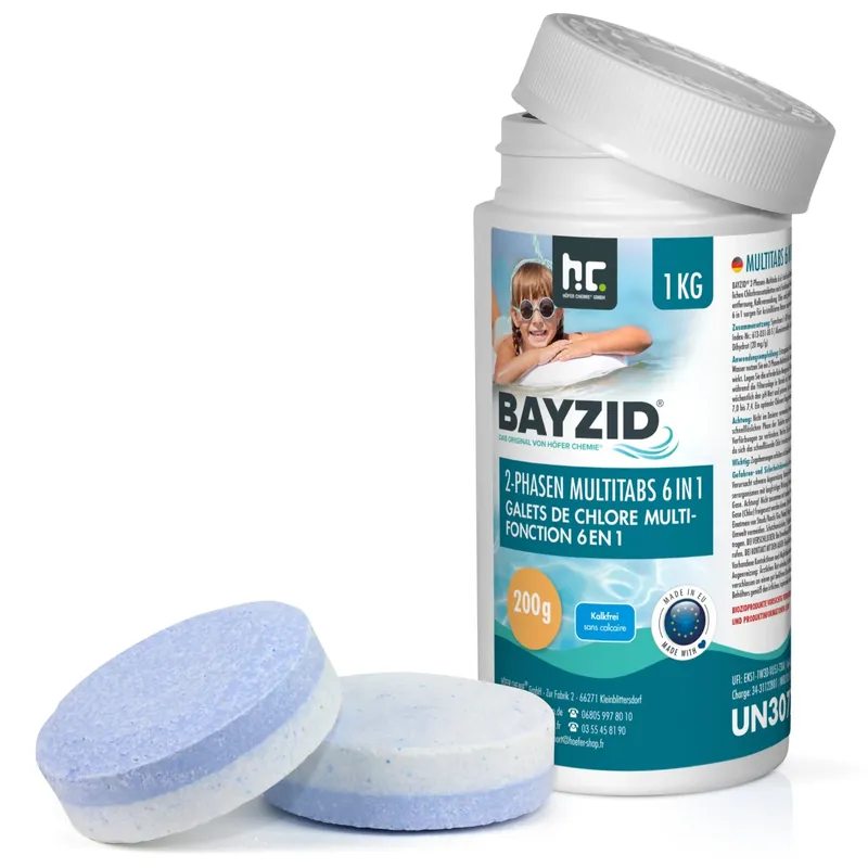1 kg BAYZID® 2-Phasen-Multitabs 200g 6in1 Neu Im Sortiment