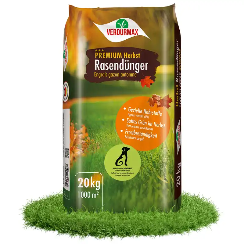 20 kg VERDURMAX® Premium Herbst Rasendünger Sichere Zahlung