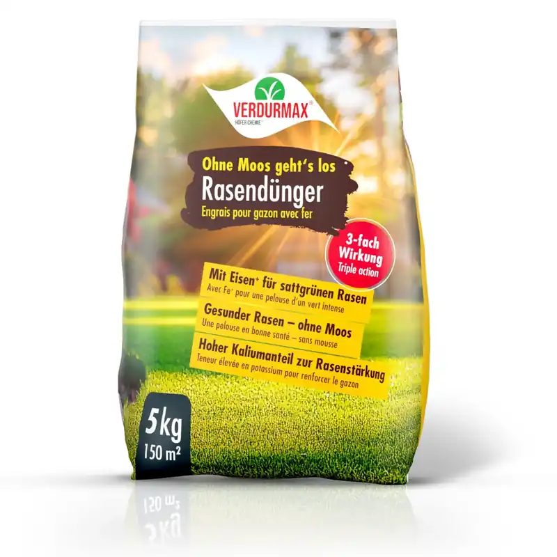 5 kg VERDURMAX® Rasendünger mit Eisen - Ohne Moos geht´s los Wochenendangebot