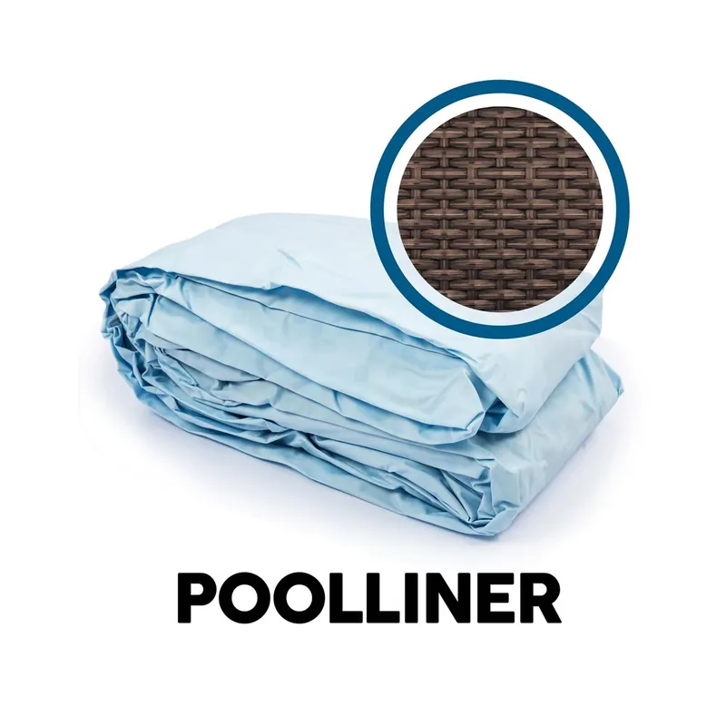 Bestway® Ersatzteil Poolfolie Rattan-Optik (braun) für Power Steel™ Swim Vista Series™ 488 x 122 cm Neuheit
