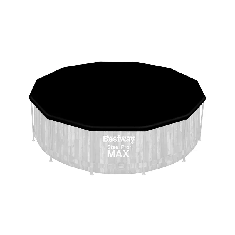Billig Bestway® Ersatzteil Abdeckplane (schwarz) für Power Steel™ und Steel Pro MAX™ Pools Ø 366 cm, rund