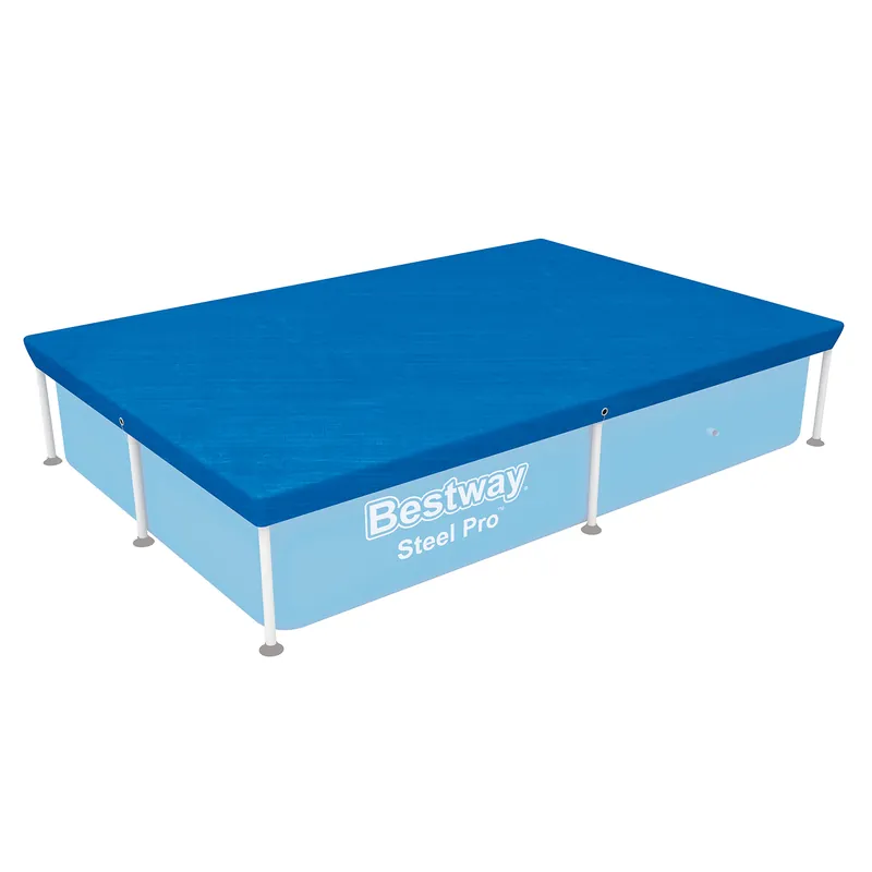 Expressversand PE-Abdeckplane passend für 221 x 150 x 43 cm Pools, blau, eckig