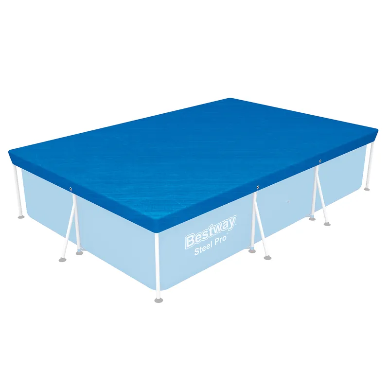 Direktkauf PE-Abdeckplane passend für 300 x 201 x 66 cm Pools, blau, eckig