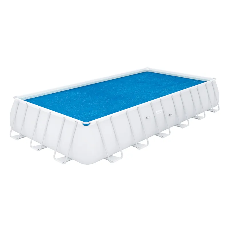Solange Der Vorrat Reicht PE-Solarabdeckplane passend für 640 x 274 x 132 cm und 732 x 366 x 132 cm Pools, blau, eckig
