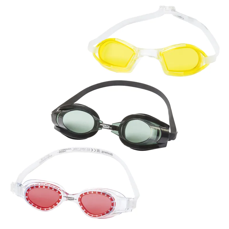 Abverkauf Hydro-Swim™ Schwimmbrillen 3er-Set für Kinder "Focus" Set 2 (Schwarz, Rot, Gelb)