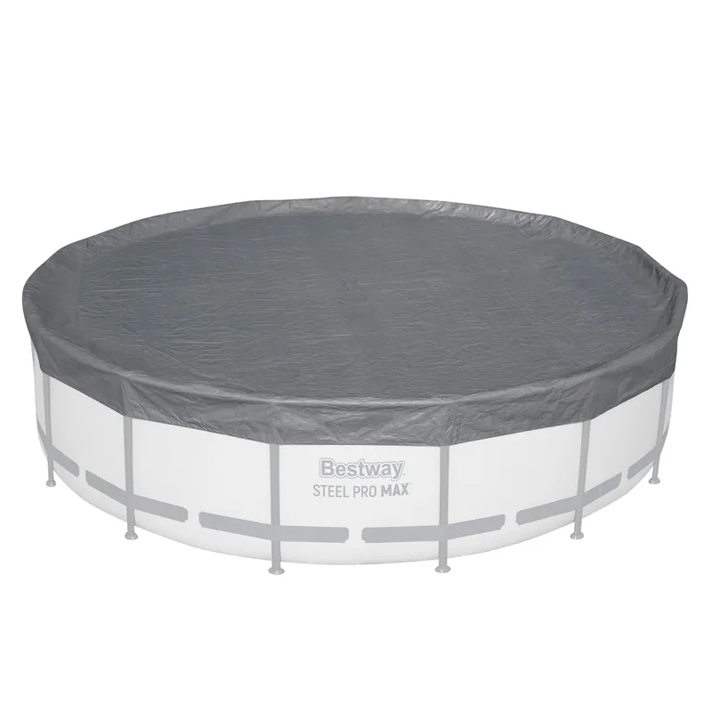 Neu Winterfeste Premium-Abdeckplane passend für 466 cm Pools, grau, rund