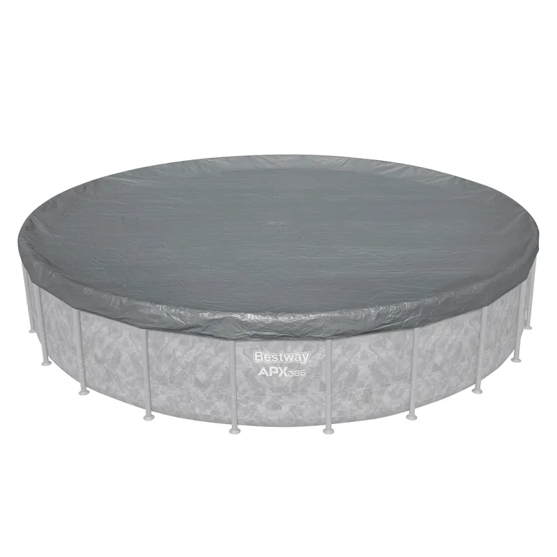Winterfeste Premium-Abdeckplane passend für 671 cm Pools, grau, rund Preisknaller