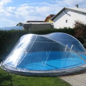Cabrio Dome Poolabdeckung | für Rundbecken 4,00 - 4,20 m | ideale Sommerabdeckung Echt