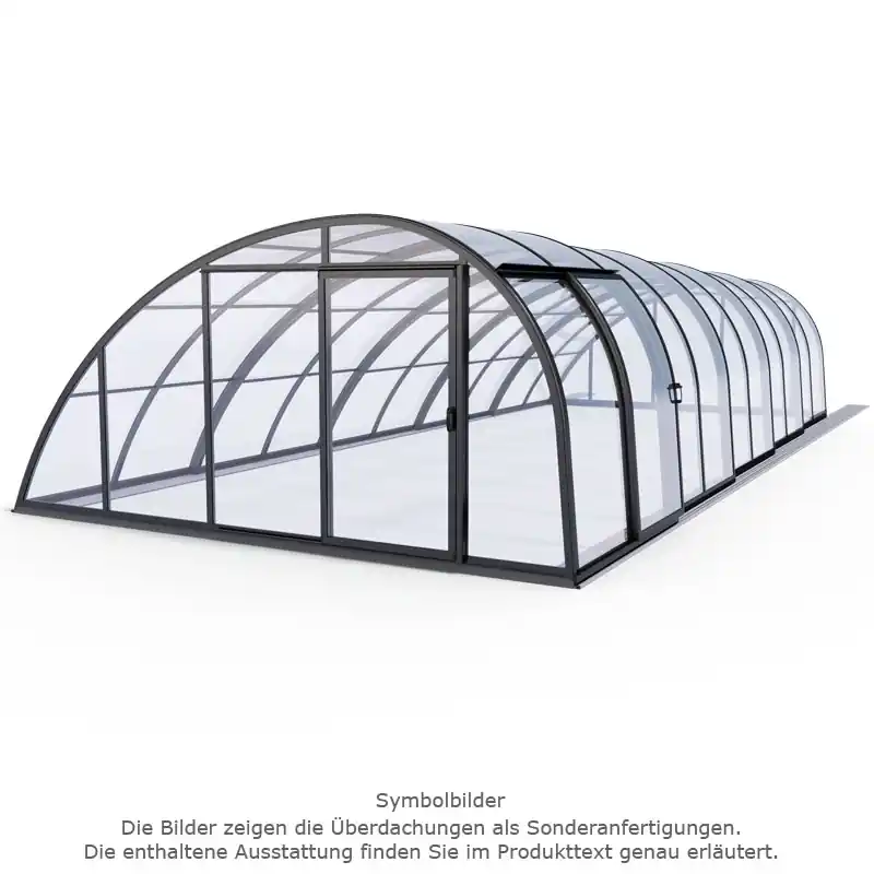 Abverkauf Albixon Poolüberdachung Monaco Future 1286 cm lang Doppelstegplatten