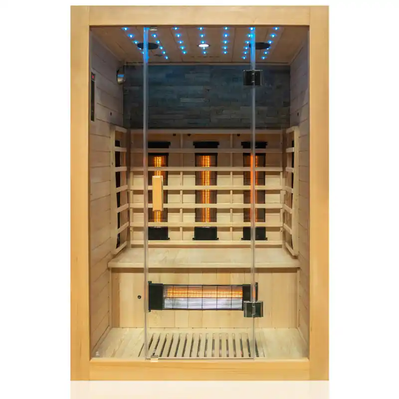 Infrarotsauna Milton 135 x 105 cm Vollspektrumstrahler Preisknaller