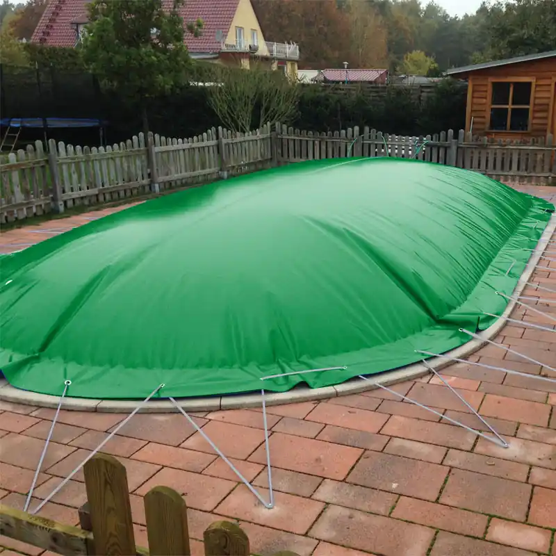 Saisonangebot Aufblasbare Poolabdeckung Ovalbecken 8,00 x 4,00 m