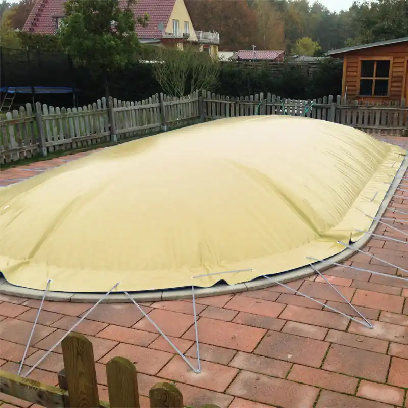 Neu Im Sortiment Aufblasbare Poolabdeckung Ovalbecken 7,37 x 3,60 m