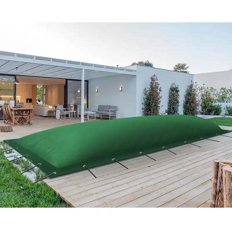 Geprüft Aufblasbare Poolabdeckung Rechteckbecken 7,00 x 3,50 m