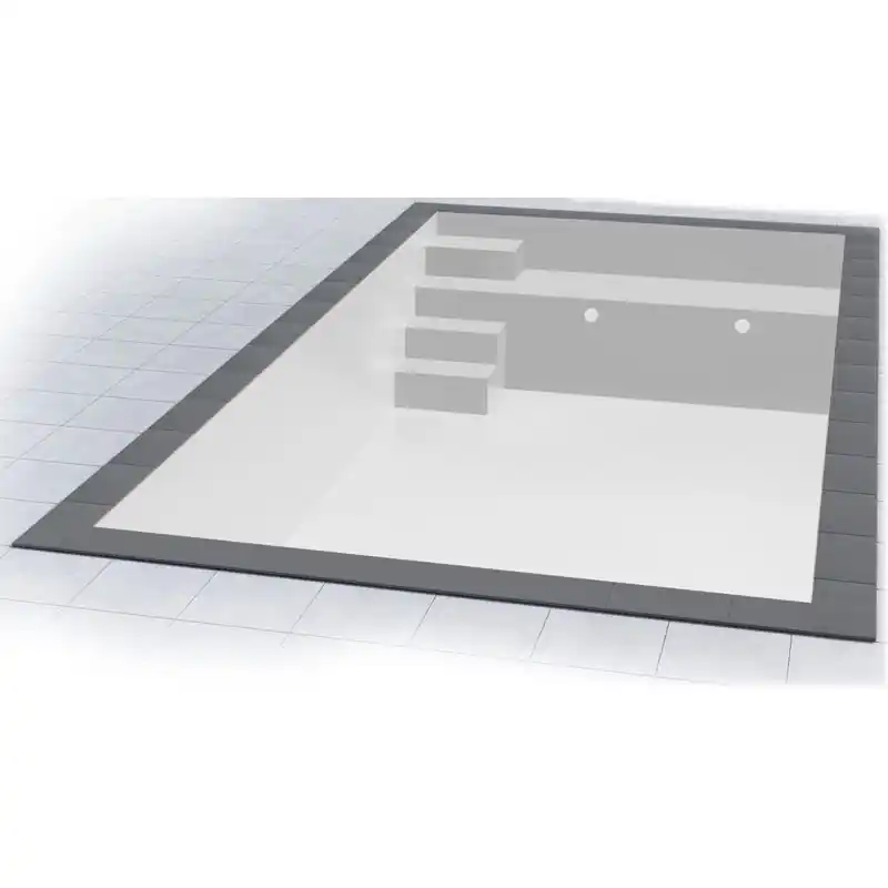 Schnäppchen Isotherm Pool Set 8 x 4 x 1,5 m Sitzbank und Treppe