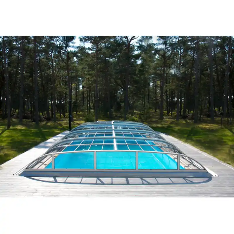 Albixon Poolüberdachung Dallas Clear B 462 x 850 cm Schnäppchen