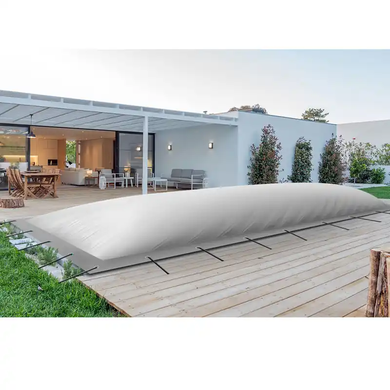 Echt Aufblasbare Poolabdeckung Rechteckbecken 6,00 x 4,00 m
