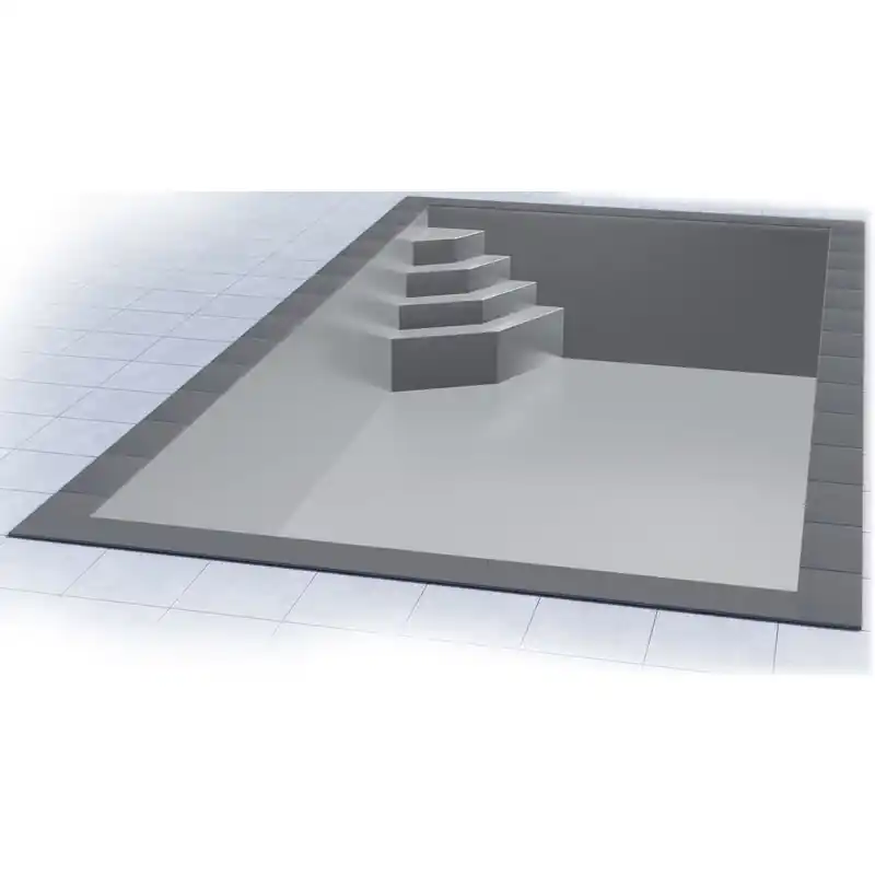 Styropor Pool Einzelbecken 7 x 3,5 x 1,5 m Ecktreppe Smaragd Expressversand