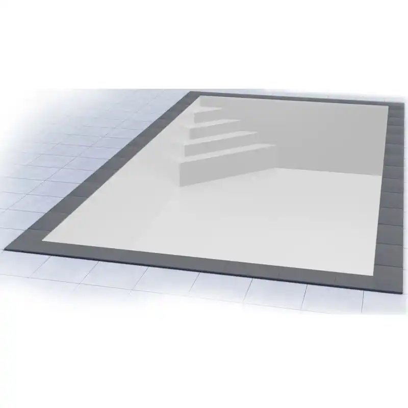Neue Ware Styropor Pool Einzelbecken 8 x 4 x 1,5 m Ecktreppe Oblique