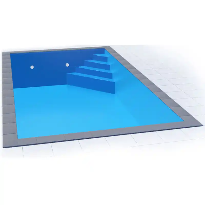Styropor Pool Set 8 x 4 x 1,5 m Ecktreppe Oblique Zertifiziert