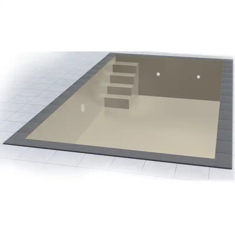 Abverkauf Styropor Pool Set 6 x 3 x 1,5 m Ecktreppe Variofit 58 cm