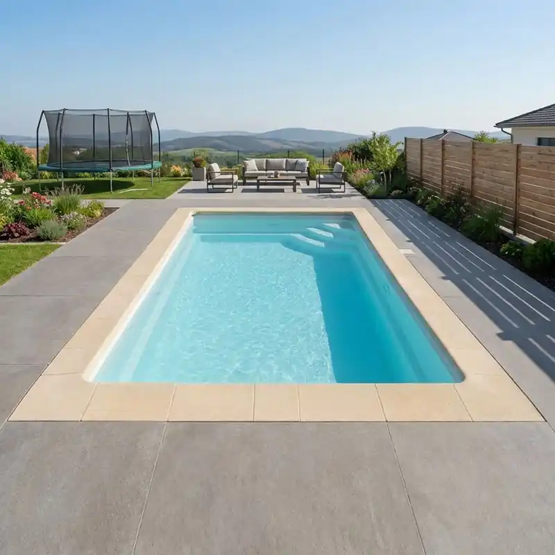 Geprüft GFK Polyesterpool Norma 5,00 x 2,50 m