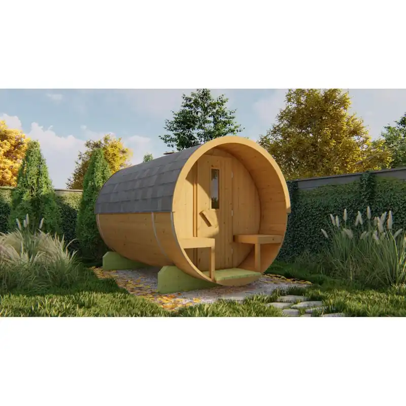 Bestseller Tuindeco Saunafass K1 Ø 205 x 300 THERMOHOLZ - Aufbau innerhalb NRW möglich