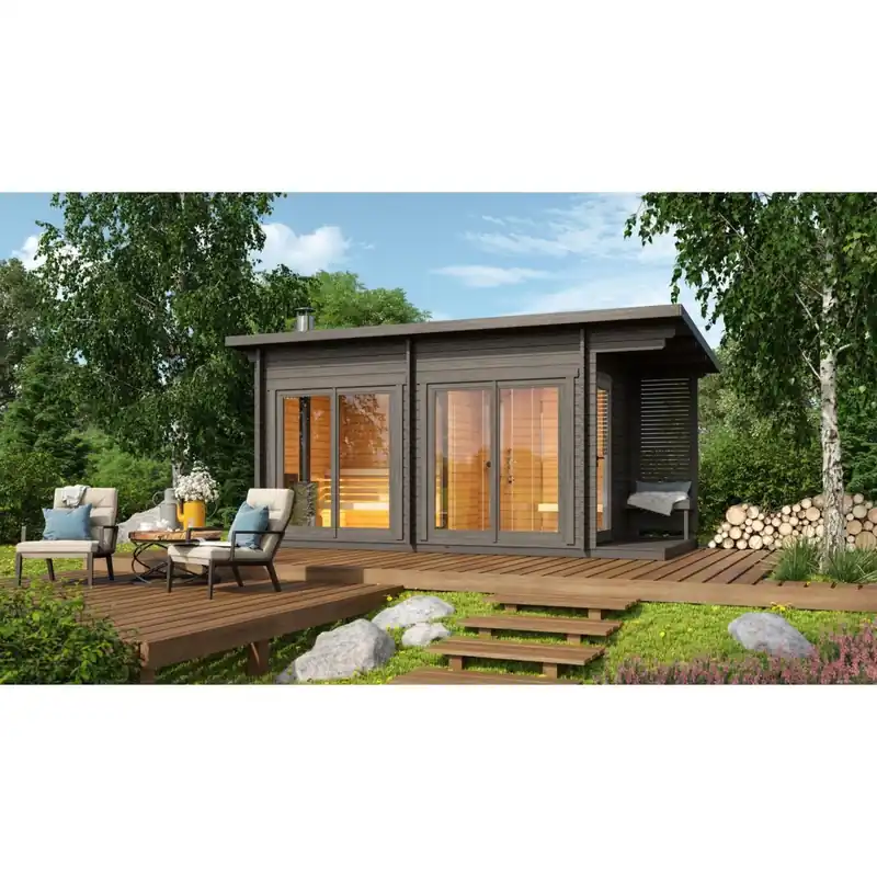 Tuindeco Saunahaus Tampere L FICHTE 412 x 208 cm | Aufbau in NRW möglich Letzte Chance