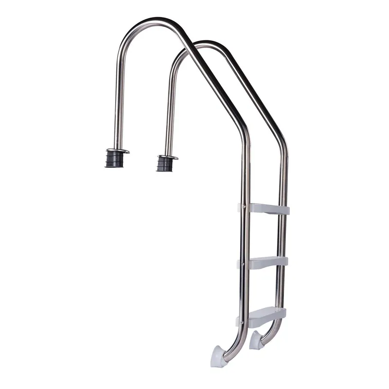 Ausverkauf Stainless Steel Leiter Poolleiter STANDARD 3-steps - for pool over 1.10m max Wasserhöhe - plastic steps