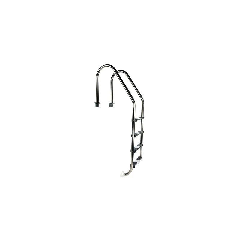 Stainless Steel Leiter Poolleiter STANDARD 4-steps - for pool over 1.30m max Wasserhöhe - plastic steps Bestpreis